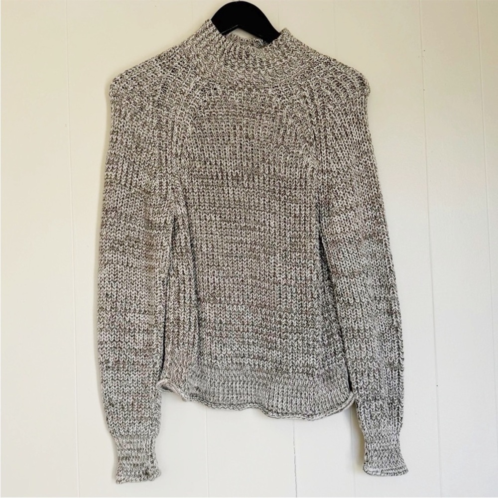 MADEWELL Marled Cotton Mock Neck Sweater Medium